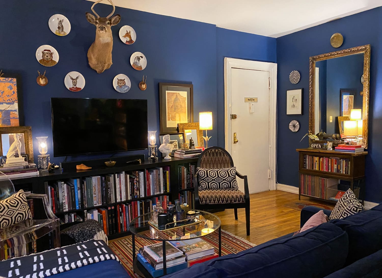 Dark Blue NYC Rental Apartment Apartment Therapy